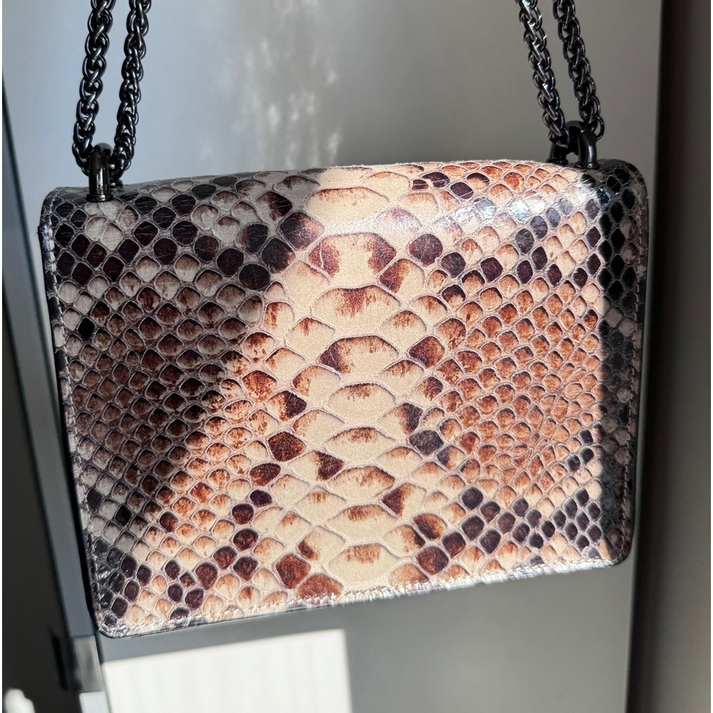 Marina Galanti Animal Print Genuine Leather Chain Bag - Picture 3 of 16
